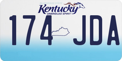 KY license plate 174JDA