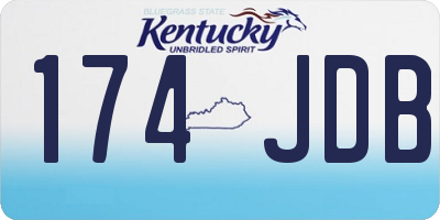 KY license plate 174JDB