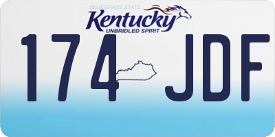 KY license plate 174JDF