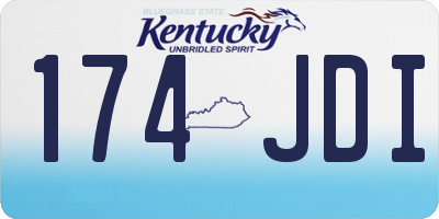 KY license plate 174JDI