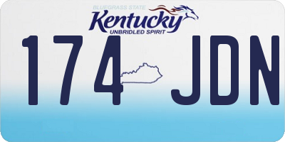 KY license plate 174JDN