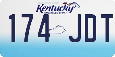 KY license plate 174JDT