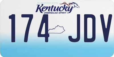 KY license plate 174JDV