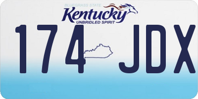 KY license plate 174JDX