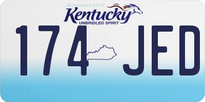 KY license plate 174JED