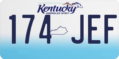 KY license plate 174JEF