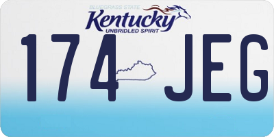 KY license plate 174JEG