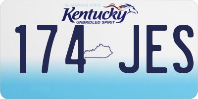 KY license plate 174JES