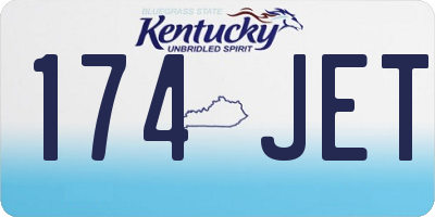 KY license plate 174JET