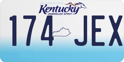 KY license plate 174JEX