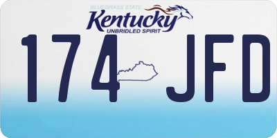 KY license plate 174JFD