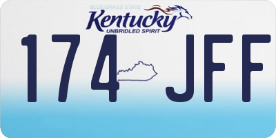 KY license plate 174JFF