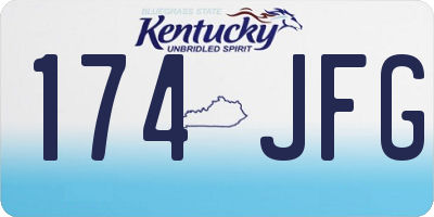 KY license plate 174JFG