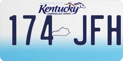 KY license plate 174JFH