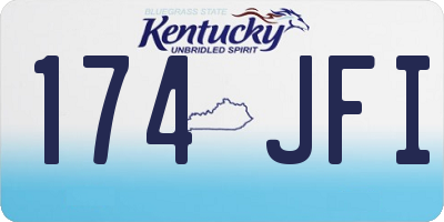 KY license plate 174JFI