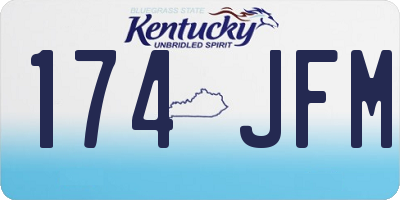 KY license plate 174JFM