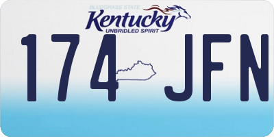 KY license plate 174JFN