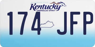 KY license plate 174JFP
