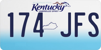 KY license plate 174JFS