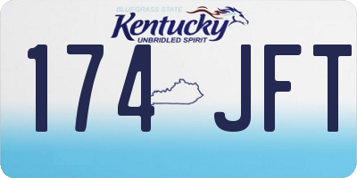 KY license plate 174JFT