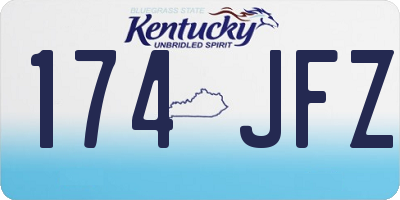 KY license plate 174JFZ