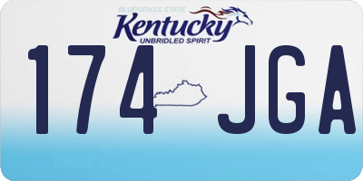 KY license plate 174JGA