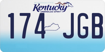 KY license plate 174JGB