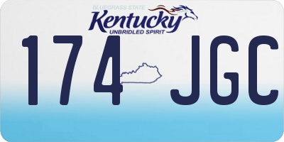 KY license plate 174JGC