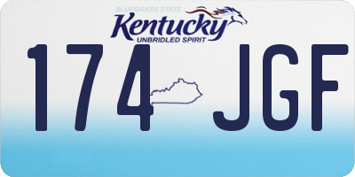 KY license plate 174JGF