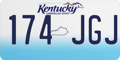 KY license plate 174JGJ