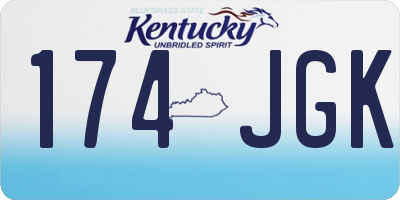 KY license plate 174JGK