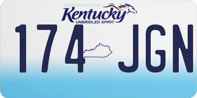 KY license plate 174JGN