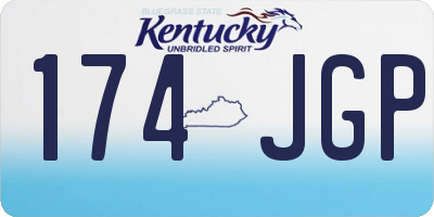 KY license plate 174JGP