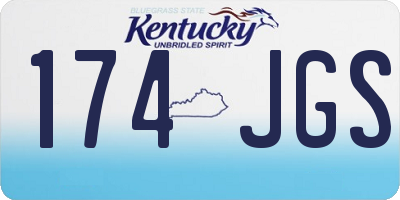 KY license plate 174JGS