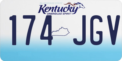 KY license plate 174JGV