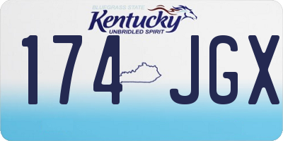 KY license plate 174JGX