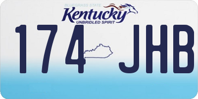 KY license plate 174JHB