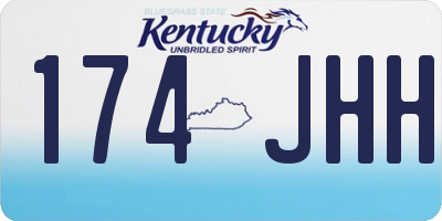 KY license plate 174JHH