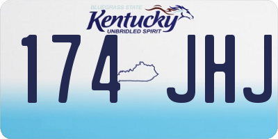 KY license plate 174JHJ