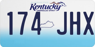 KY license plate 174JHX