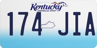 KY license plate 174JIA