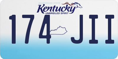 KY license plate 174JII