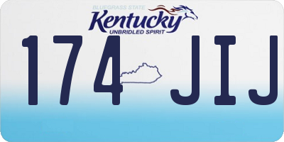 KY license plate 174JIJ