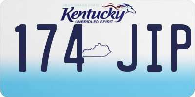 KY license plate 174JIP