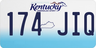 KY license plate 174JIQ