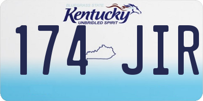 KY license plate 174JIR