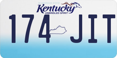 KY license plate 174JIT
