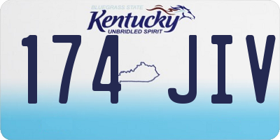 KY license plate 174JIV
