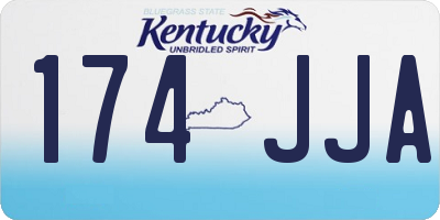 KY license plate 174JJA