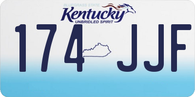 KY license plate 174JJF